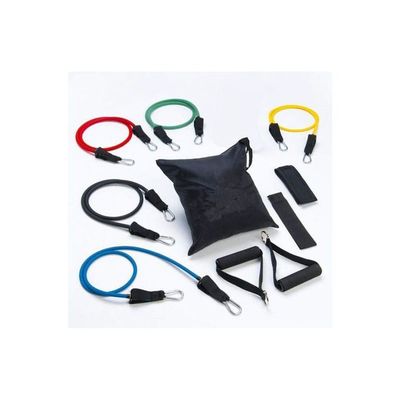 11-Piece Resistance Band Set With Door Anchor, Ankle Strap, Exercise Chart, And Carrying Case 20.2cm
