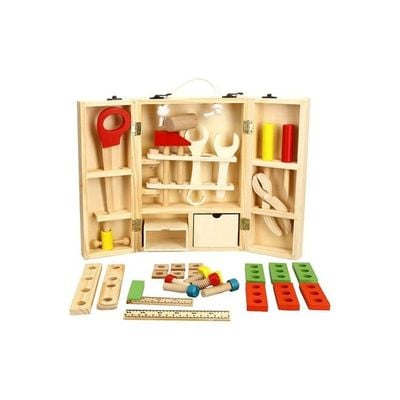 Wooden Kid Tool Box 12.2 x 23.6 x 13.2cm