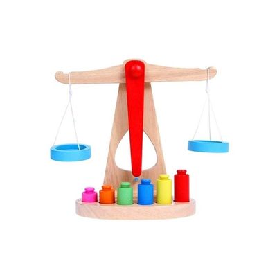 Wooden Balance Scales Toys 23.6x9.9x24.6cm