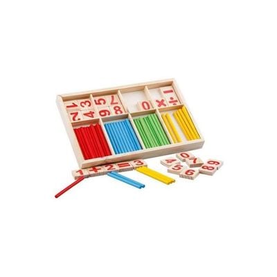 Digital Sticks And Number Puzzle Block