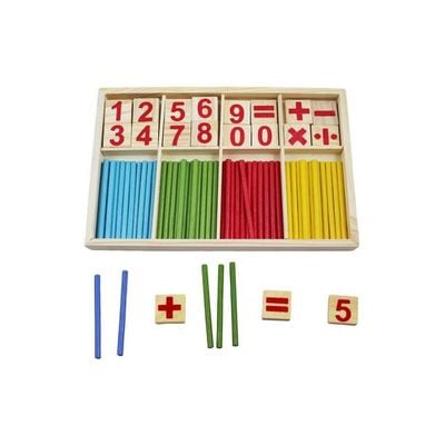 Digital Sticks And Number Puzzle Block