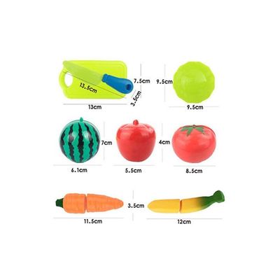 16- Piece Classic Cutting Vegetables And Fruit Kitchen Toy Set For Kids, 3+ Years 10x4.5x4.5cm