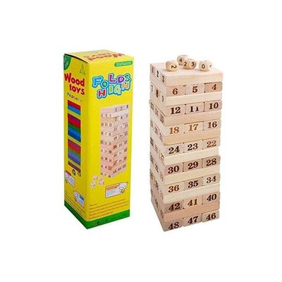 48-Piece Wooden Stacking Block Set