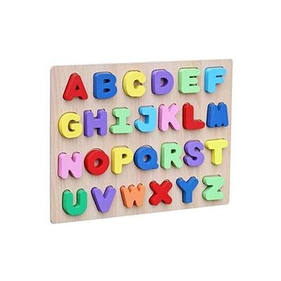 Wooden Capital Alphabets Letters Learning Educational Tray Toy 121424q
