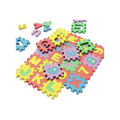 36-Piece Alphabet and Numeral Puzzle Foam Mat