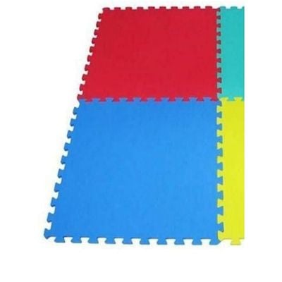 4-Piece Portable Lightweight Compact Authentic Interlocking Floor Foam Mat Set 120 x 120centimeter