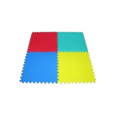 4-Piece Portable Lightweight Compact Authentic Interlocking Floor Foam Mat Set 120 x 120centimeter