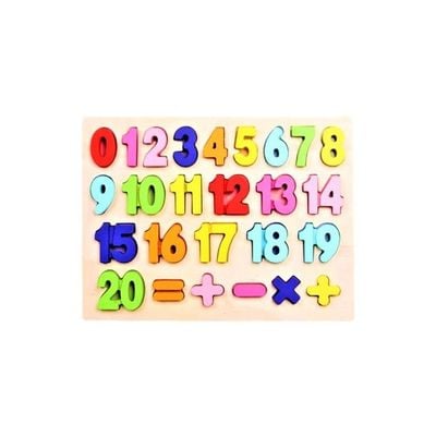 Wooden Alphabets And Number Puzzle Board