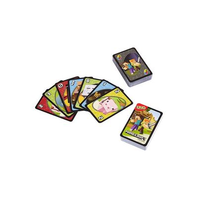 UNO Minecraft Characters Card Game FPD61 14.5 x 9.19 x 2.01cm