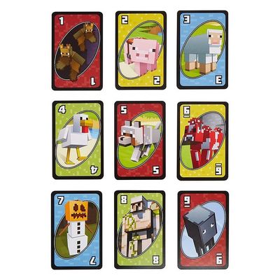 UNO Minecraft Characters Card Game FPD61 14.5 x 9.19 x 2.01cm