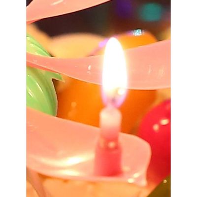 Romantic Musical Lotus Flower Birthday Music Candle for Birthday Cake Decor Pink/Yellow/Green