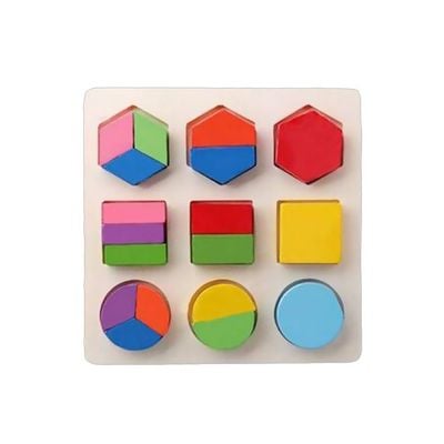 Wooden Geometry Building Blocks Puzzle - C