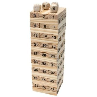 Pine Wooden Tower Wood Building Block Toy