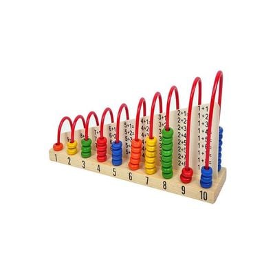 Wooden Abacus Maths Counting Beads Toy 061319