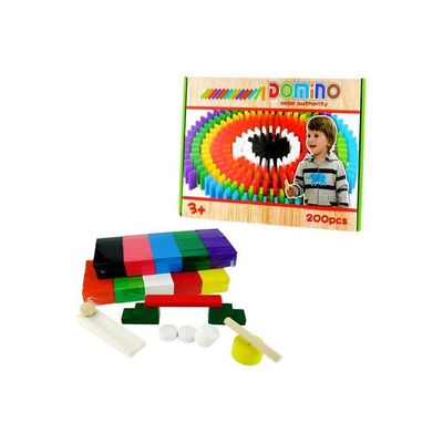 200-Piece Wooden Dominos Blocks-SNTWDD123516