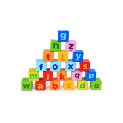 96-Piece Alphabet Wooden Blocks Set