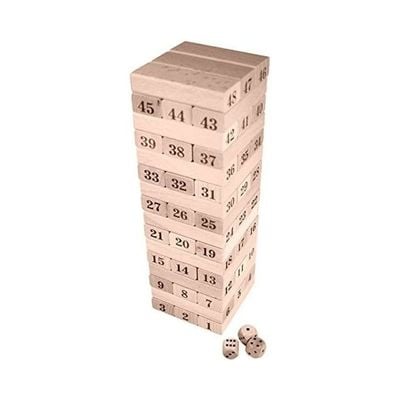 48-Piece Timber Tower Wooden Block Stacking Game