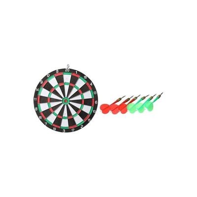 7-Piece Dart Board Game With 6 Darts 30cm