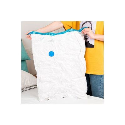 Vacuum Sealed Clothes Bag Clear/Blue
