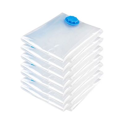 Vacuum Sealed Clothes Bag Clear/Blue