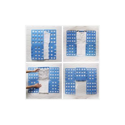 Adjustable Clothes Folder With Towel Clips Blue