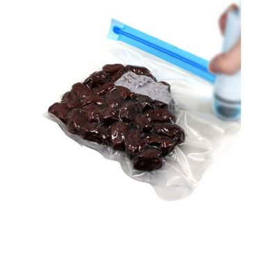 5-Piece Vacuum Storage Food Saver Seal Bag Set Clear/Blue 22 x 34cm
