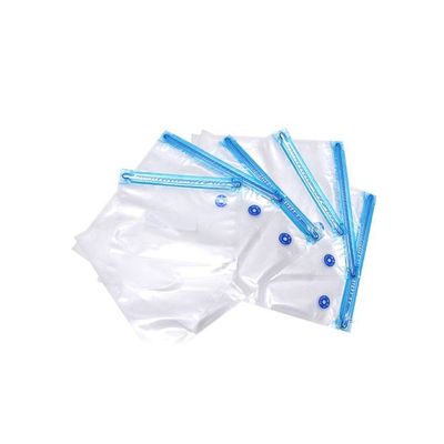 5-Piece Vacuum Storage Food Saver Seal Bag Set Clear/Blue 22 x 34cm