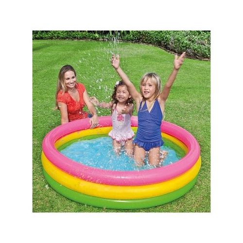 Triple Ring Inflatable Foldable Portable Lightweight Swimming Pool 