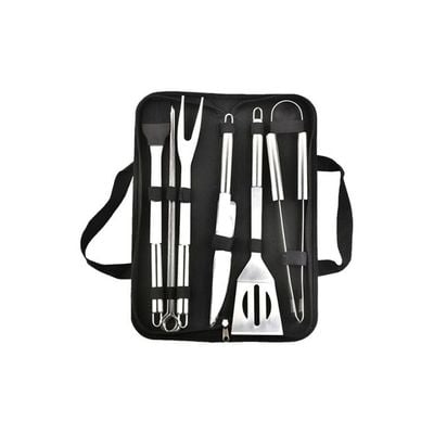 5-Piece BBQ Tool Set Silver