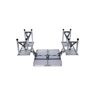 4-Seat Outdoor Portable Picnic Table Silver