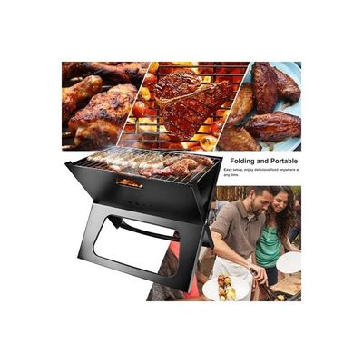 Foldable Charcoal Grill Black