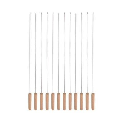 Bbq Skewers Set Of 12 Beige-Silver