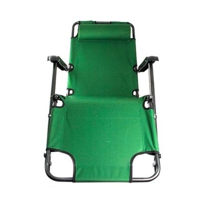 3 In 1 Foldable Beach Chair Green 153x60x35centimeter