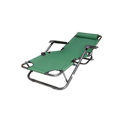 3 In 1 Foldable Beach Chair Green 153x60x35centimeter