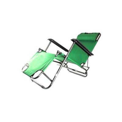 3 In 1 Foldable Beach Chair Green 153x60x35centimeter
