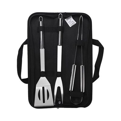 BBQ Grill Tools Set Heavy Duty Stainless Steel Barbecue Pastry Baking Utensils Set Kicthen Cooking Food Accessories Kit with Storage Case multicolour 38.5*5*10.5cm