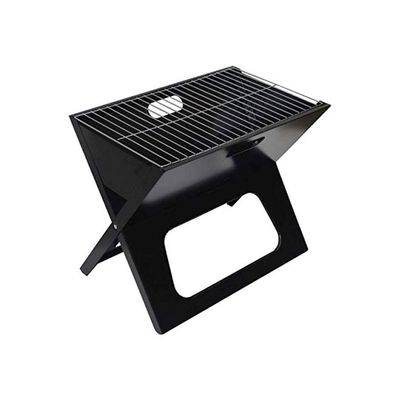 Portable Charcoal Grill Black 14.18x1inch