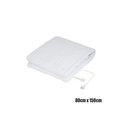 Electric Heated Blanket Cotton White 80x150cm