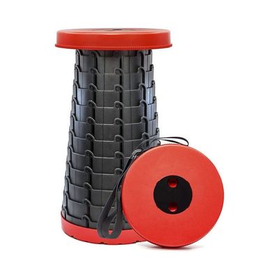 Retractable Telescopic Portable Stool Black/Red