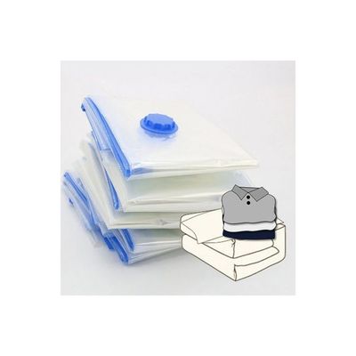 Vacuum Seal Compressed Organizer Transparent&Blue 24.5x18x3cm