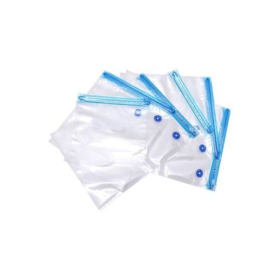 5-Piece Vacuum Storage Bag Set Clear/Blue 30x34cm