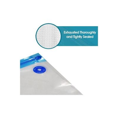 5-Piece Vacuum Storage Bag Set Clear/Blue 30x34cm