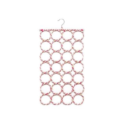 28 Hole Scarf Organizer Pink/White