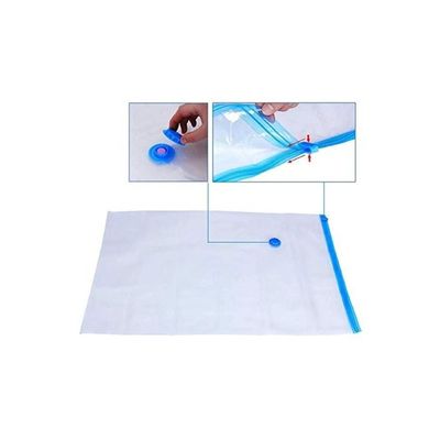 3-Piece Vacuum Seal Storage Bag Set Clear/Blue 100x67centimeter