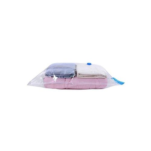 3-Piece Vacuum Seal Storage Bag Set Clear/Blue 100x67centimeter