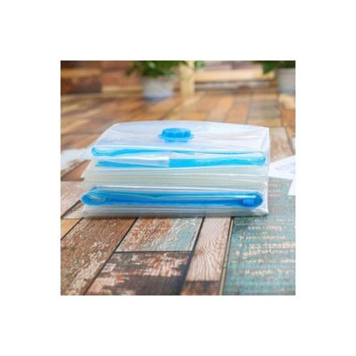 Space Saver Foldable Vacuum Seal Compressed Organizer Bag Transparent 60*50*1centimeter