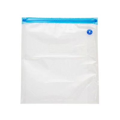 5-Piece Vacuum Storage Bags Set Clear/Blue 22x21, 26x28, 22x34, 26x34, 30x34cm