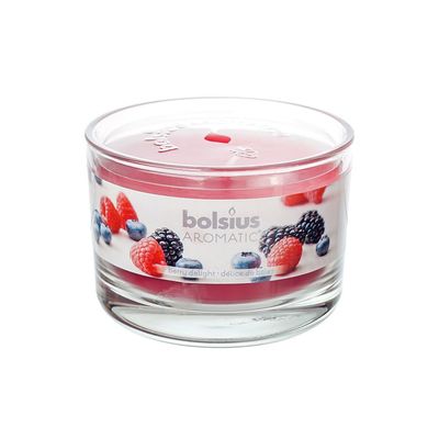 Bolsius Aromatic Berry Delight Candle in Glass - 63/90mm