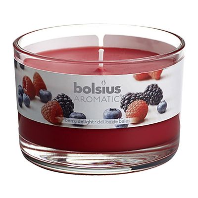 Bolsius Aromatic Berry Delight Candle in Glass - 63/90mm