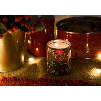 Bolsius Fragranced Christmas Glass Candles - 82/68mm, Vanilla